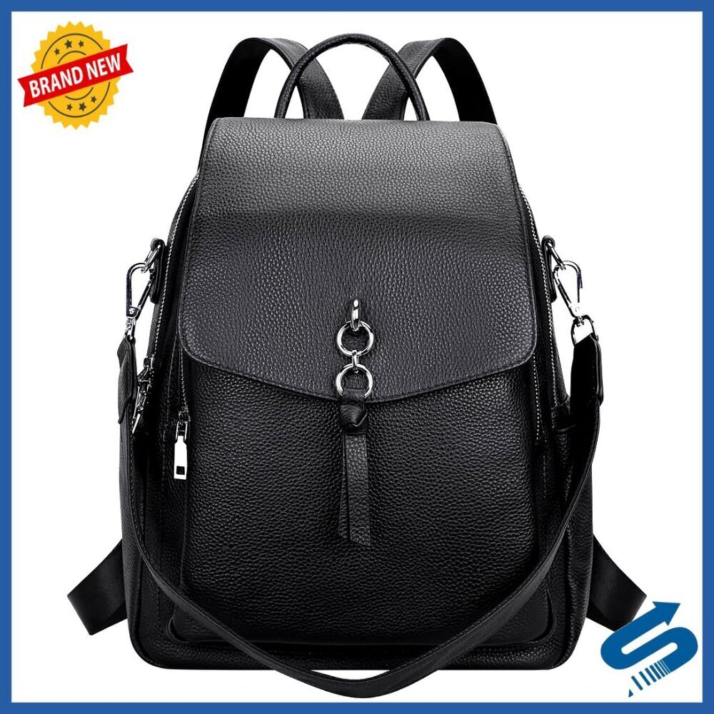 Leather Backpack Purse Convertible Shoulder Bag Minimal Chic Classic